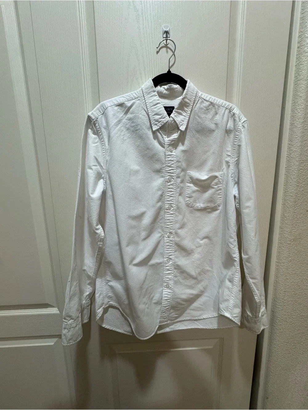 J.Crew Flex White 100% Cotton Button Down Oxford Shirt Men’s Large